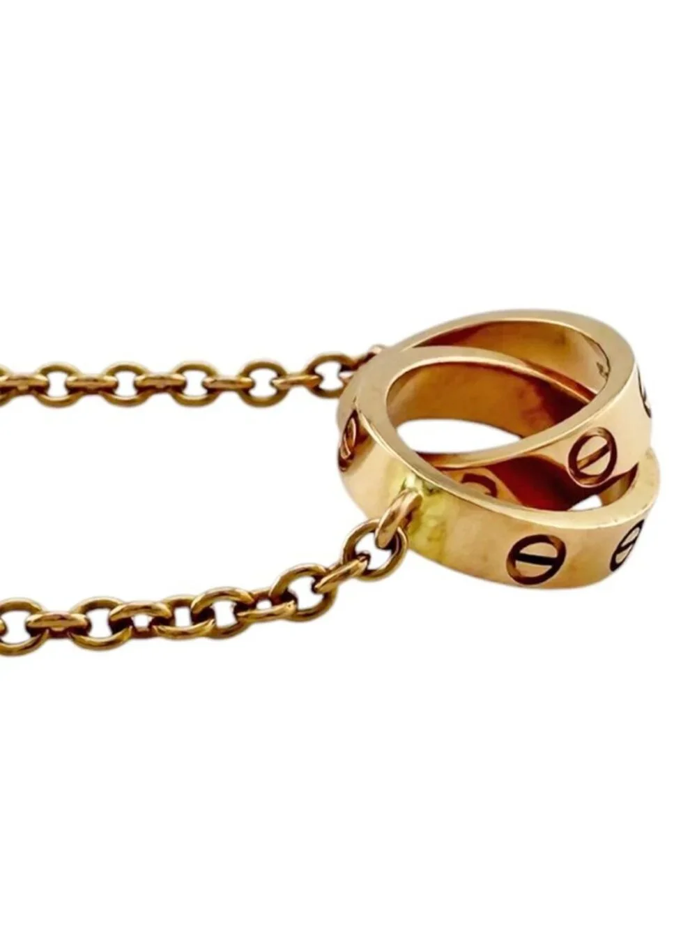 Cartier Baby Love Necklace 18k Pink Gold Vintage